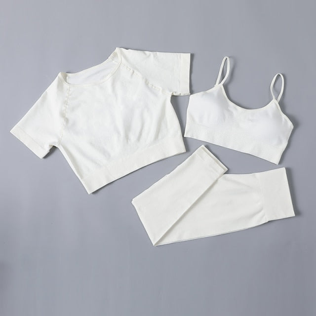 3 Piece Activewear T-shirt/Vest/Leggings